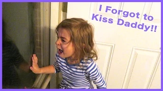 SHE FORGOT TO KISS DADDY GOODBYE!! | Sam & Nia