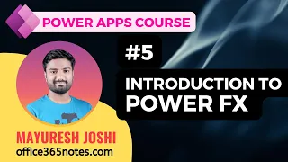 5. Introduction to Power Fx Formulas in Power Apps | Power Apps Course