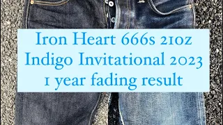 Iron Heart 666s 21oz Denim Jeans full 1 year fade Indigo Invitational 2023 Kepala Kain Contest