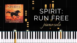 Run Free from Spirit: Stallion of the Cimarron by Hans Zimmer (Piano Solo + Tutorial)