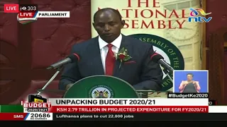 CS Ukur Yattani READING BUDGET 2020/21, in Parliament. FULL