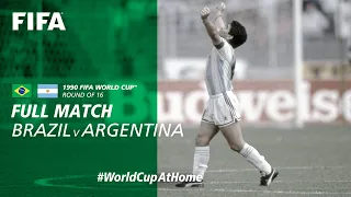 Brazil v Argentina | 1990 FIFA World Cup | Full Match