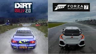 DiRT Rally 2.0 vs Forza Motorsport 7 - Heavy Rain + Weather Comparison