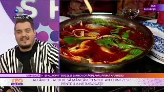 Teo Show(09.02)-Anul tigrului de apa, cu peste in coada de veverita si spaghete imperiale, la meniu!