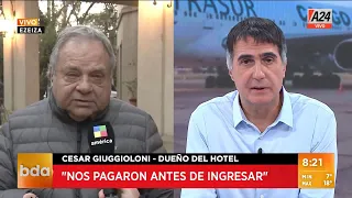 Avión venezolano: el dueño del Hotel dijo quién le pagó I A24