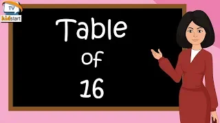 Table of 16 | Rhythmic Table of Sixteen | Learn Multiplication Table of 16 x 1 = 16 | kidstartv