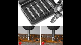 Damaged Screw & Bolt Extractor Set: Remove Rusted Screws with Ease