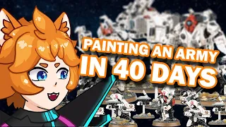 Painting my Tau army in 40 DAYS - Pathfinders LIVE