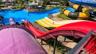 🍇 Purple Water Slide 💦 at Black Mountain Waterpark 🇹🇭