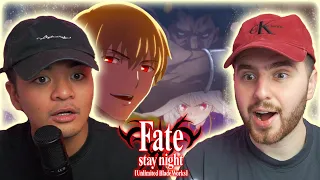 GILGAMESH ENTERS THE BATTLE! - Fate/Stay Night Unlimited Blade Works Episode 13 & 14 GROUP REACTION!