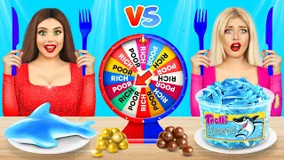 Desafio de Chocolate: Comida de RICO VS Comida de POBRE! | Comer o Dia Todo por RATATA POWER