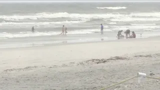 Dangerous beach conditions result from tropical storm threat