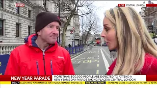 New Years Day Parade in London - Eddie 'the Eagle' Edwards interview