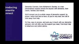 Dementia Connect from the Alzheimers Society