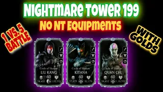 Mk Mobile: Nightmare Tower Battle 199 Full Gameplay With Golds. Easy Win