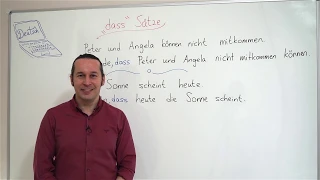 Almanca Temel A1/A2 Ders - 52 " Dass Sätze " - Almanca " öyle ki " Bağlacı, Almanca Cümleler, Kelime