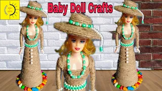 Beautiful Doll Making From Jute Rope ||Jute Crafts ||Kousik Art & Crafts