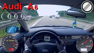 Audi A6 1.8 Turbo Acceleration Top speed Autobahn POV Drive 4K