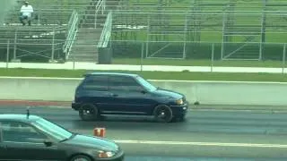 Flyin4stroke's turbo festiva vs. K20 civic.