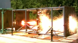Electromagnetic Railgun Firing Hypervelocity Projectile @ Mach 7