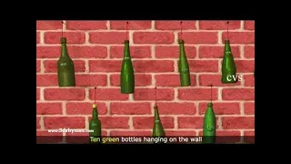 Ten Green Bottles | Nursery Rhymes Collection | Baby Songs | Kindergarten Kids Animation Songs