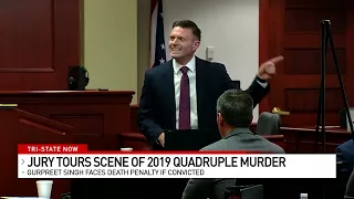 Jury tours scene of 2019 quadruple murder in West Chester