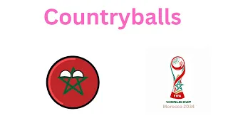 World Cup 2034 Morocco In Countryballs - Simulated