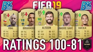 FIFA 19 Official Player Ratings Confirmed - 100-81 Highest Rated Players In FIFA 19