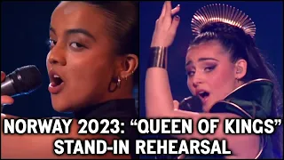 Norway's Eurovision 2023 Stand-in rehearsal: "Queen of Kings" (Originally by Alessandra) - Snippets