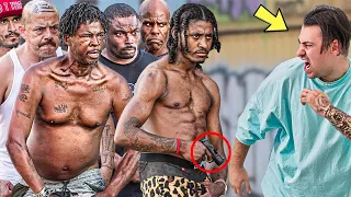 Aggressively BOXING THUGS in the Hood, Then Giving Them a Box FULL OF MONEY!