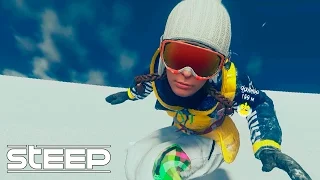 ЭКСТРЕМАЛЬНЫЕ  ТРЮКИ НА ВЕРШИНЕ ГОРЫ В STEEP!