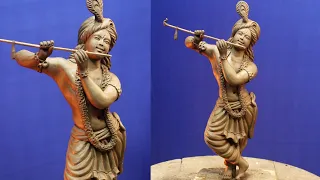 Mitti se Krishna murti banana | Lord krishna murti making with clay