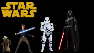 Star Wars Characters Size Comparison (ft @Kuya Stickman)