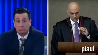 Emissário da Jovem Pan encontra Alexandre de Moraes