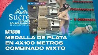 Natación: Chile medalla de plata en 4x100 mts combinado mixto - Juegos Bolivarianos de la Juventud