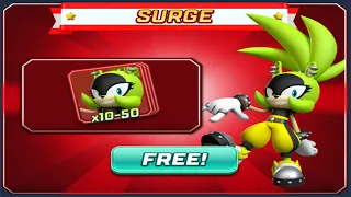 Sonic Forces Speed Battle - Surge New Character Free Cards (android,ios) Gameplay New Event Update