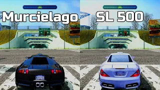 NFS Most Wanted: Lamborghini Murcielago vs Mercedes SL 500 - Drag Race