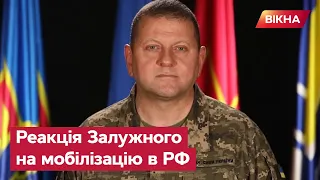 ⚡️Ми ЗНИЩИМО всіх, хто зі зброєю прийде на нашу землю! Залужний про мобілізацію в РФ