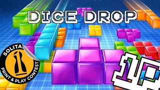 Tetris + Dice = ??? Solitaire PnP Design Contest Ep. 4 - Dice Drop