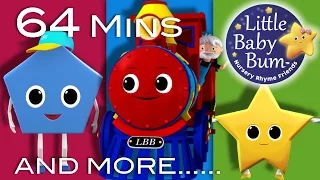 Shapes Train Song | 64 Min of LittleBabyBum - Nursery Rhymes for Babies! ABCs and 123s