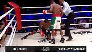 Floyd Mayweather Knocks Down and Beats Don Moore A$$!!!!