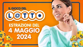 Estrazione in diretta del Gioco del Lotto e del Simbolotto di sabato 4 Maggio 2024