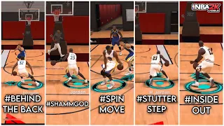 EXCEPTIONAL DRIBBLING TUTORIAL IN NBA 2K MOBILE( SHAMMGOD, INSIDE OUT, STUTTER STEP AND MANY MORE)