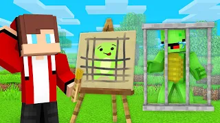 JJ use DRAWING MOD to PRISON for Mikey Prank! - Maizen