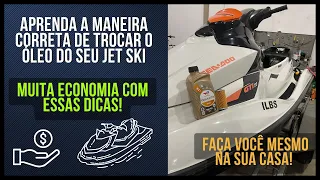 Como trocar óleo e Filtro de Jet Ski Sea Doo em casa