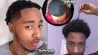1 Year Men's Natural Hair Growth Journey | Type 4C