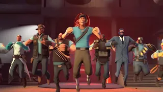 TF2 Mannrobics with YRN remix playing in the background