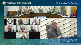 Portland City Council Meeting PM Session 02/28/24