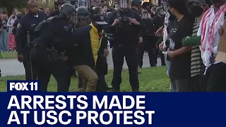 USC demonstration: LAPD begins arresting protesters