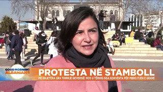 Protesta në Stamboll: Mos u tërhiq nga konventa për mbrojtjen e grave